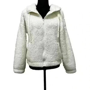 Planet Heart Sold By Macys Cozy Plush Zip-Up Long-Sleeve Jacket Women’s Size S